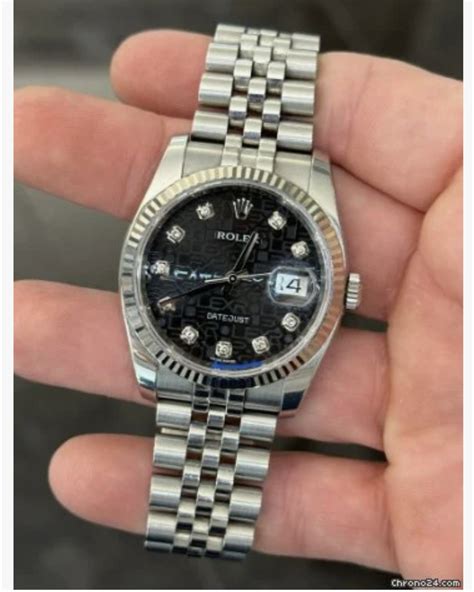 rolex datejust 36 quadrante nero diamanti|rolex datejust 36 prezzi.